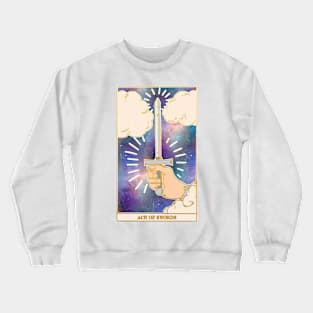 Ace Of Swords - Tarot Card Print - Minor Arcana Crewneck Sweatshirt